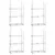 Produktbild 2 för Däckställ 3 hyllplan silver 4 st 110x40x200 cm stål