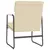 Produktbild 5 för Loungestol gräddvit 55x64x80 cm tyg