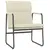 Produktbild 2 för Loungestol gräddvit 55x64x80 cm konstläder