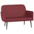 Produktbild 2 för Bänk vinröd 107x80x81 cm konstläder