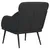 Produktbild 5 för Fåtölj svart 63x76x80 cm konstläder