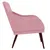 Produktbild 4 för Fåtölj rosa 63x76x80 cm sammet
