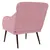 Produktbild 5 för Fåtölj rosa 63x76x80 cm sammet