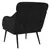 Produktbild 5 för Fåtölj svart 63x76x80 cm sammet