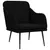 Produktbild 2 för Fåtölj svart 63x76x80 cm tyg
