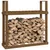 Produktbild 4 för Vedställ honungsbrun 110x35x108,5 cm massiv furu
