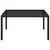 Produktbild 3 för Trädgårdsbord med glasskiva svart 150x90x75 cm konstrotting