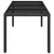 Produktbild 4 för Trädgårdsbord med glasskiva svart 150x90x75 cm konstrotting