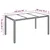 Produktbild 7 för Trädgårdsbord med glasskiva svart 150x90x75 cm konstrotting