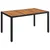 Produktbild 2 för Trädgårdsbord med träskiva svart 150x90x75 cm konstrotting