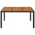 Produktbild 3 för Trädgårdsbord med träskiva svart 150x90x75 cm konstrotting