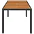 Produktbild 4 för Trädgårdsbord med träskiva svart 150x90x75 cm konstrotting