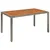 Produktbild 2 för Trädgårdsbord med träskiva grå 150x90x75 cm konstrotting