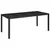 Produktbild 2 för Trädgårdsbord med glasskiva svart 190x90x75 cm konstrotting