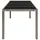 Trädgordsbord med glasskiva grå 190x90x75 cm konstrotting