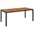 Produktbild 2 för Trädgårdsbord med träskiva svart 190x90x75 cm konstrotting