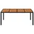 Produktbild 3 för Trädgårdsbord med träskiva svart 190x90x75 cm konstrotting