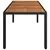 Produktbild 4 för Trädgårdsbord med träskiva svart 190x90x75 cm konstrotting