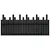 Produktbild 5 för Väggmonterad huvudgavel svart 185x3x80 cm massiv furu