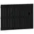 Produktbild 2 för Väggmonterad huvudgavel svart 82,5x3x60 cm massiv furu