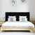 Produktbild 3 för Väggmonterad huvudgavel svart 166x3x60 cm massiv furu