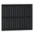 Produktbild 2 för Väggmonterad huvudgavel svart 108x3x90 cm massiv furu