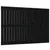 Produktbild 2 för Väggmonterad huvudgavel svart 127,5x3x90 cm massiv furu