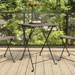 Hopfällbart cafébord grå 55x54x71 cm konstrotting