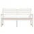 Produktbild 4 för Trädgårdsbänk vit 159,5x48x91,5 cm massiv furu