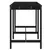 Produktbild 5 för Trädgårdsbord svart 159,5x82,5x110 cm massiv furu