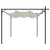 Produktbild 4 för Pergola med infällbart tak gräddvit 295x292x230 cm