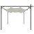 Produktbild 4 för Pergola med infällbart tak gräddvit 395x292x230 cm