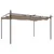 Produktbild 2 för Pergola med infällbart tak taupe 395x292x230 cm