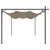 Produktbild 4 för Pergola med infällbart tak taupe 395x292x230 cm