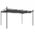 Produktbild 2 för Pergola med infällbart tak antracit 395x292x230 cm