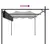 Produktbild 6 för Pergola med infällbart tak antracit 395x292x230 cm