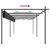 Produktbild 6 för Pergola med infällbart tak antracit 589x292x230 cm