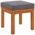 Produktbild 3 för Trädgårdspallar med dynor 2 st 40x40x42 cm massivt akaciaträ