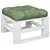 Produktbild 3 för Dyna för pallsoffa bladmönster 60x61,5x10 cm Oxford-tyg