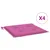 Produktbild 2 för Stolsdynor 4 st rosa 50x50x3 cm tyg