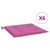 Produktbild 2 för Stolsdynor 6 st rosa 50x50x3 cm tyg
