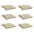 Produktbild 3 för Palldynor 6 st beige 50x50x7 cm oxfordtyg