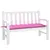 Produktbild 3 för Bänkdyna rosa 120x50x7 cm tyg