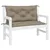 Produktbild 3 för Bänkdynor för trädgården 2st taupe 100x50x7cm oxfordtyg
