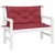 Produktbild 3 för Bänkdynor för trädgården 2st vinröd 100x50x7cm oxfordtyg