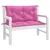Produktbild 4 för Bänkdynor 2 st rosa 100x50x7 cm tyg