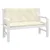 Produktbild 3 för Bänkdynor för trädgården 2st gräddvit 120x50x7cm oxfordtyg