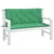 Produktbild 3 för Bänkdynor för trädgården 2st grön 120x50x7cm oxfordtyg