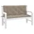 Produktbild 3 för Bänkdynor för trädgården 2st Taupe 120x50x7cm oxfordtyg