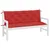 Produktbild 4 för Bänkdynor för trädgården 2st röd 150x50x7cm oxfordtyg